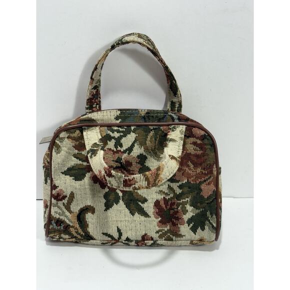 Yves Rocher Vintage Tapestry Cosmetic Makeup Toiletry Travel Purse Bag - Picture 1 of 7